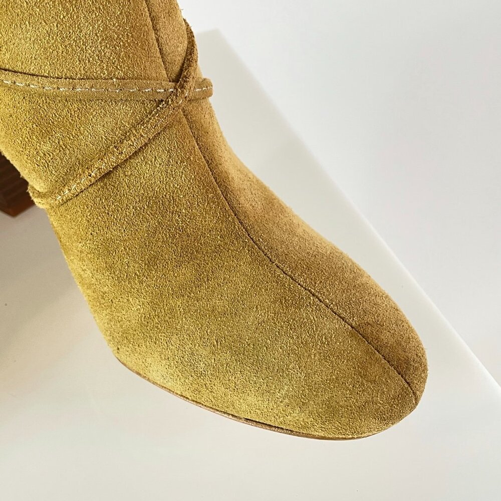 Bohemian | Zara Camel Suede Wrap Boot | Fringe Tassel | Western Cowgirl | Size 8 - Picture 5 of 6